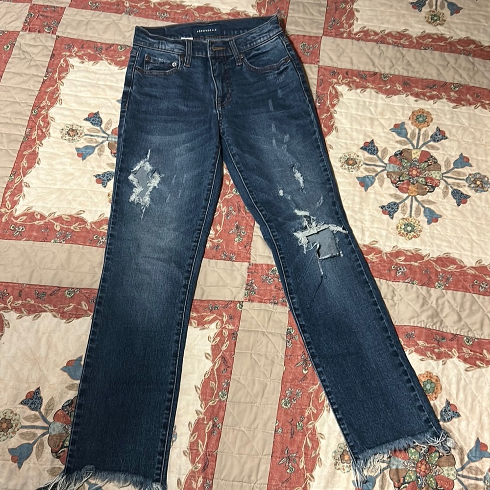 aeropostale high waisted denim jeans<3